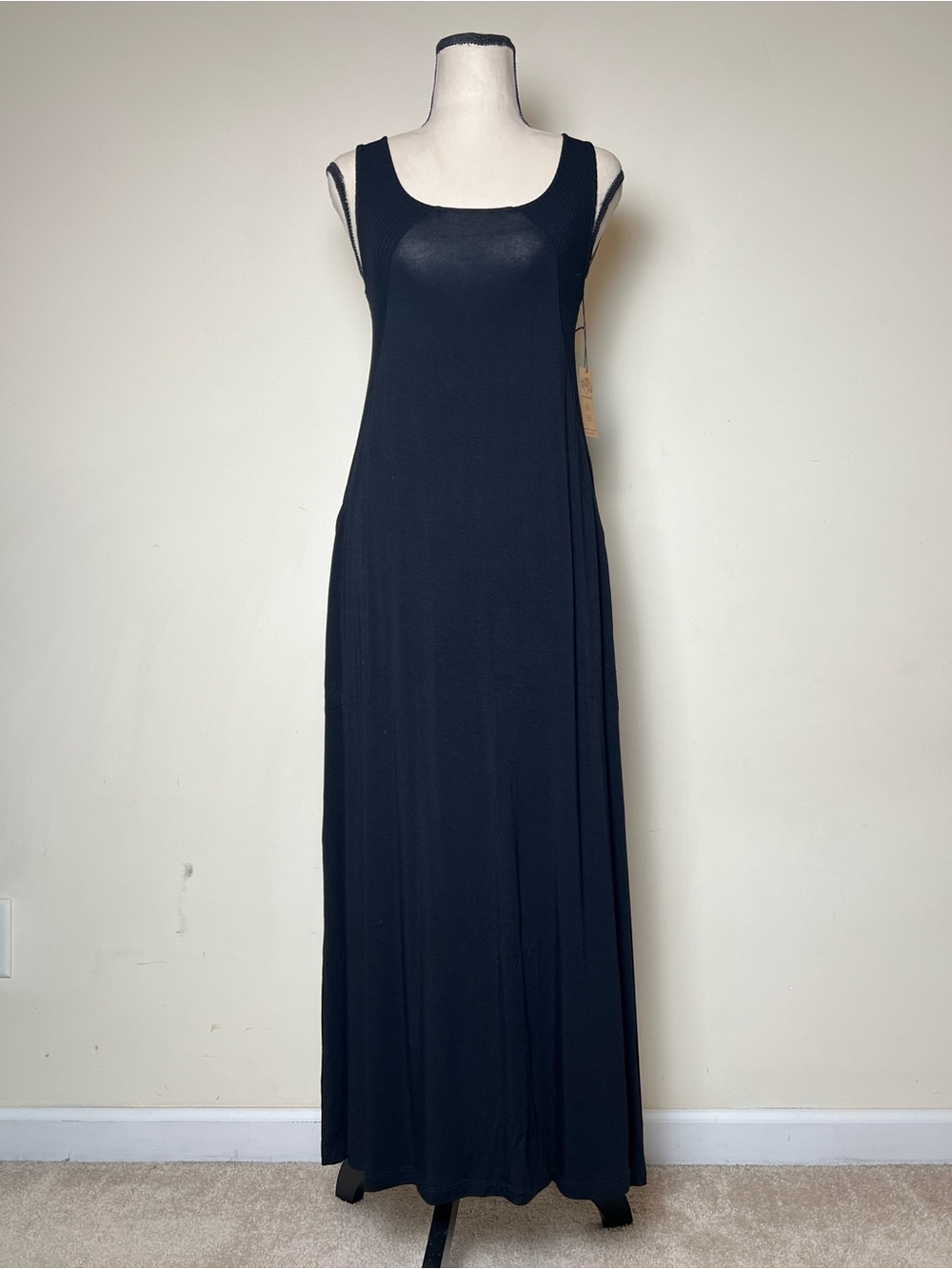 Only Hearts NYC Helena Stuart Black Sleeveless Maxi Dress